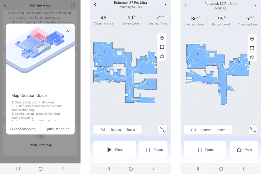 roborock s7 pro ultra carte